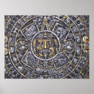 Aztec / Mayakalender Affisch