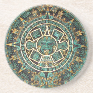 Aztec Mayan forntida rundadiskettkalender Underlägg