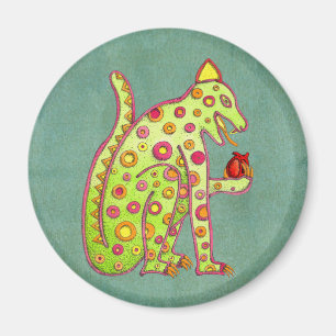 Aztec Mayan inspirerad jaguar Magnet