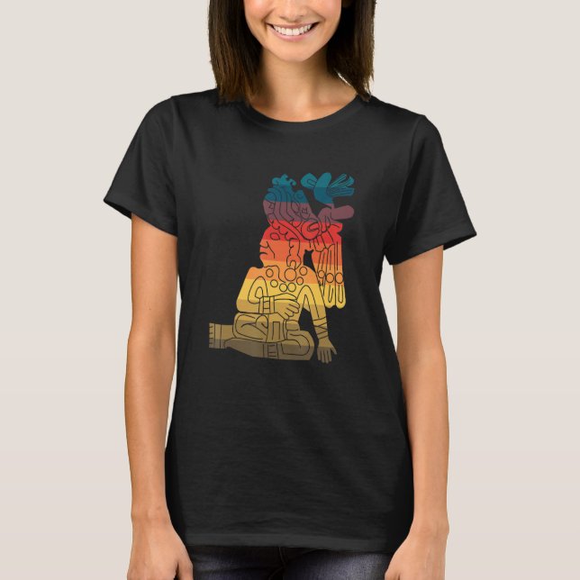 Aztec Mayan Sitta Man Incan T Shirt (Framsida)