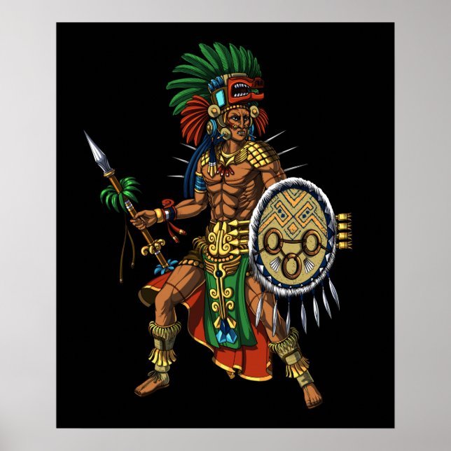 Aztec Mayan Warrior Poster (Framsidan)