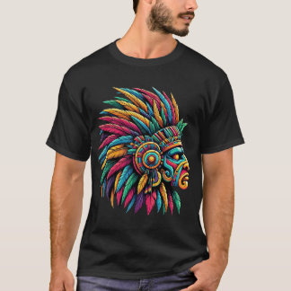 Aztec Mayan Warrior Profile T Shirt
