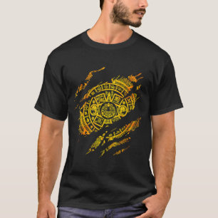 Aztec Mayas Aztec Calendar Mexico Historik 5 T Shirt