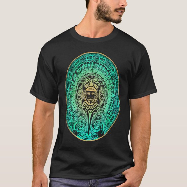 Aztec Mayas Aztec Calendar Mexico History 1 T Shirt (Framsida)