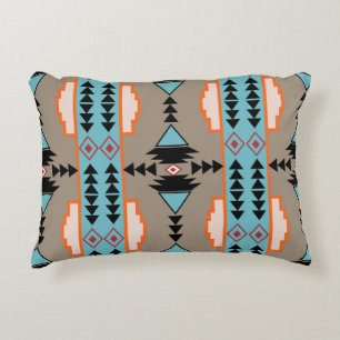 Aztec Mexican Geometric Mönster Prydnadskudde