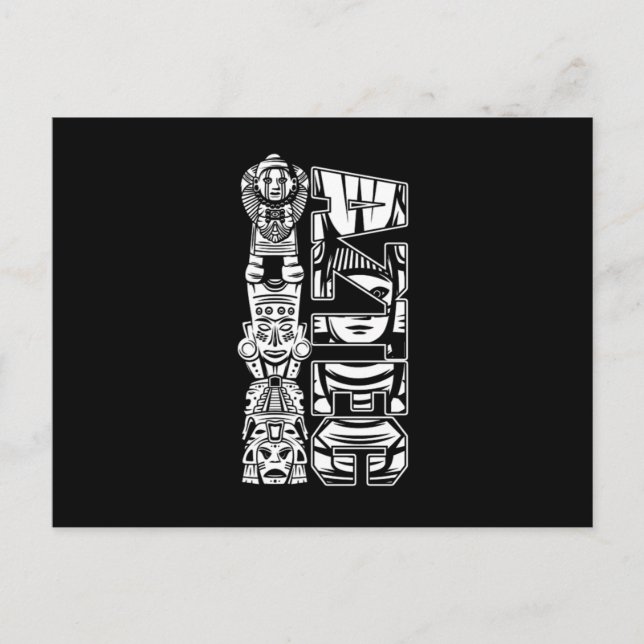 Aztec Mexican Native Culture Maya Inca Native Gift Vykort (Framsida)