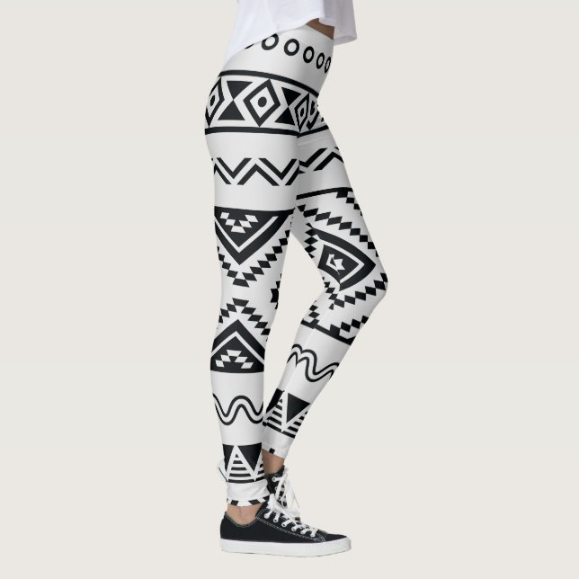 Aztec Mexikanska abstrakten mönster Leggings (Höger)