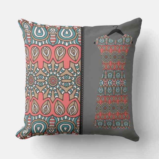 Aztec Mode Reversible Decorative Pillow Kudde (Framsida)