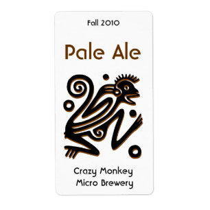Aztec Monkey Home-bryggetiketter för öl Fraktsedel