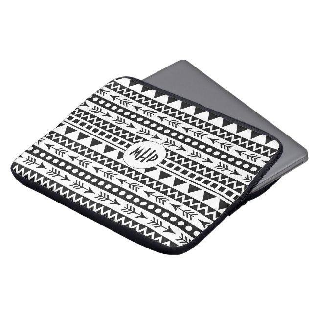 Aztec Mönster anpassningsbar monogram laptop sleev Laptop Sleeve (Framsida topp)