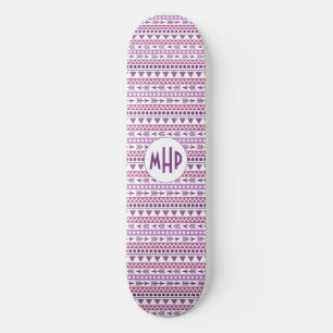 Aztec Mönster anpassningsbar monogram-skateboard Mini Skateboard Bräda 18,5 Cm