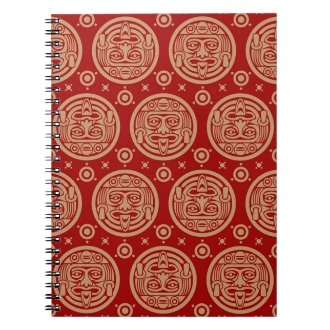 Aztec mönster anteckningsbok med spiral (Framsidan)