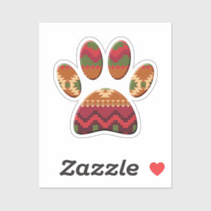 Aztec Mönster Hund Tass Klistermärken