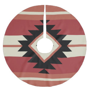 Aztec mönster julgransmatta borstad polyester