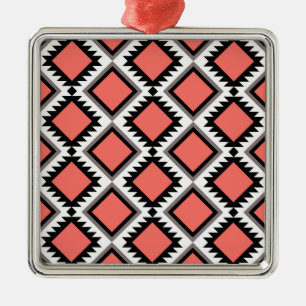 Aztec mönster julgransprydnad metall