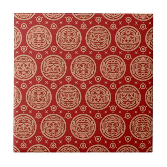 Aztec mönster kakelplatta (Framsidan)