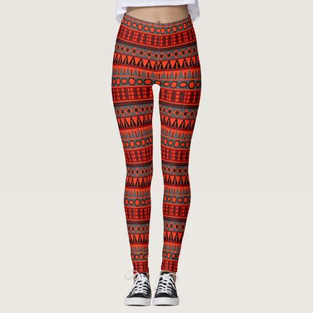 Aztec-mönster Leggings (Framsida)