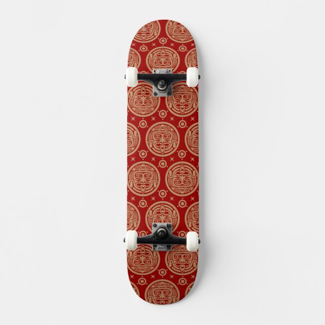 Aztec mönster old school skateboard bräda 18 cm (Framsida)