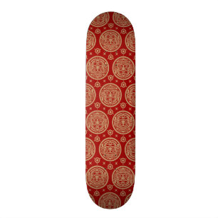 Aztec mönster old school skateboard bräda 18 cm