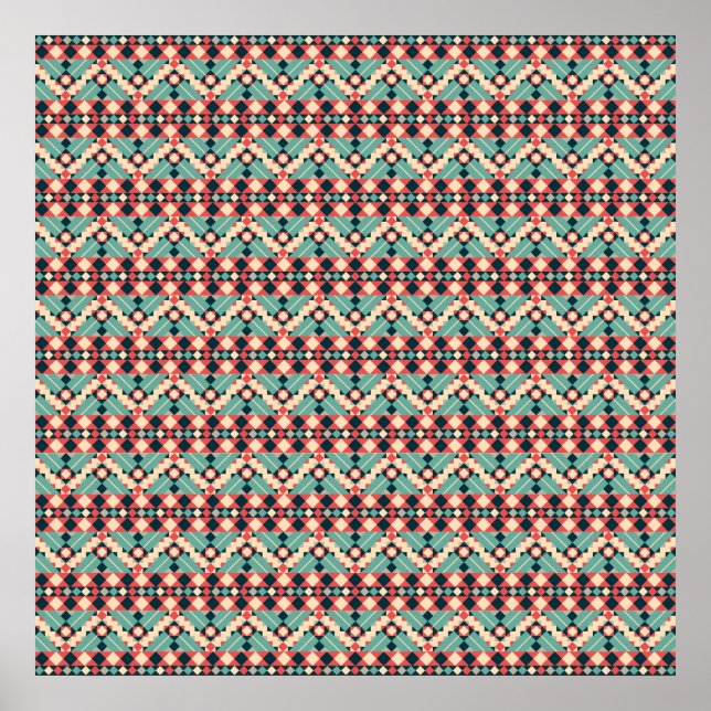 Aztec-mönster Poster (Framsidan)