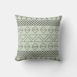 Aztec Mönster Print Geometric Southwest Grönt Kudde