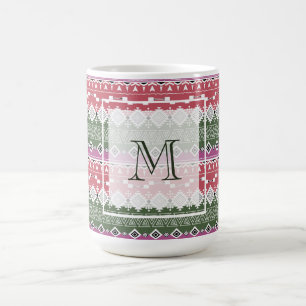Aztec mönster, rand . kaffemugg