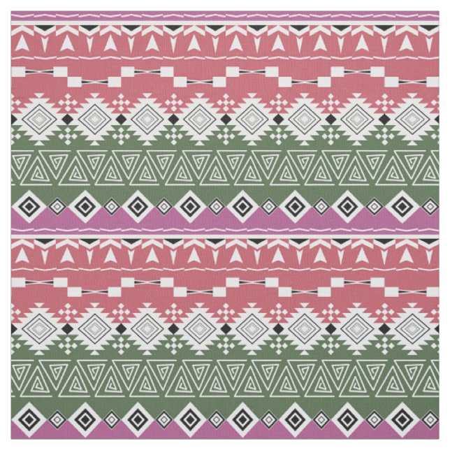 Aztec mönster, rand / tyg (Provkarta)