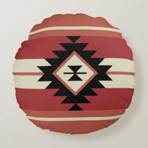 Aztec mönster rund kudde