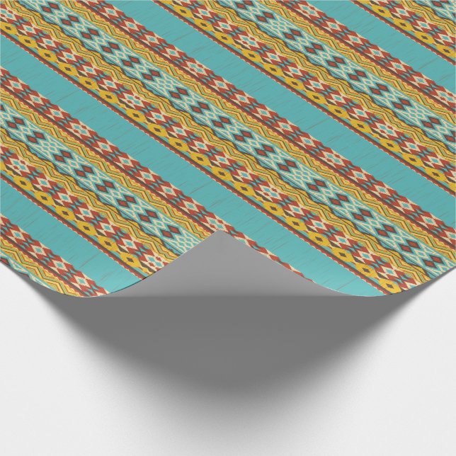 Aztec mönster som slår in papper presentpapper (Hörn)