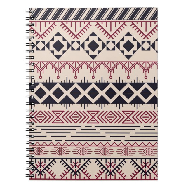 Aztec mönster. Vintagens stambakgrund Anteckningsbok (Framsidan)