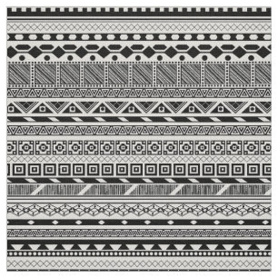 Aztec mönsterdesign för gullig svart vit tyg