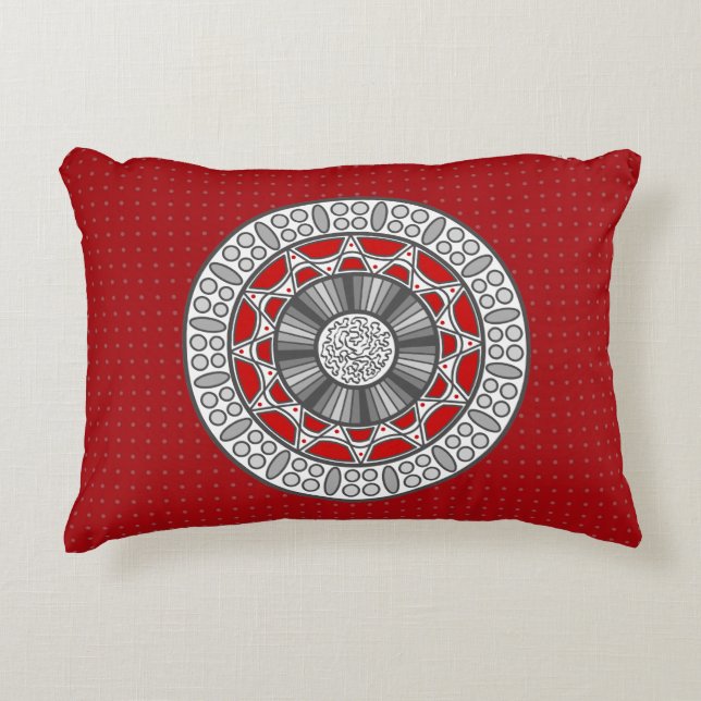 Aztec möter Alien accent Pillow Prydnadskudde (Framsidan)
