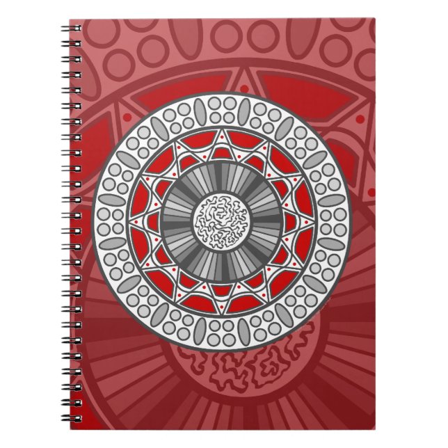 Aztec möter Alien anteckningsbok Med Spiral (Framsidan)