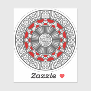 Aztec möter Alien Contour Sticker Klistermärken