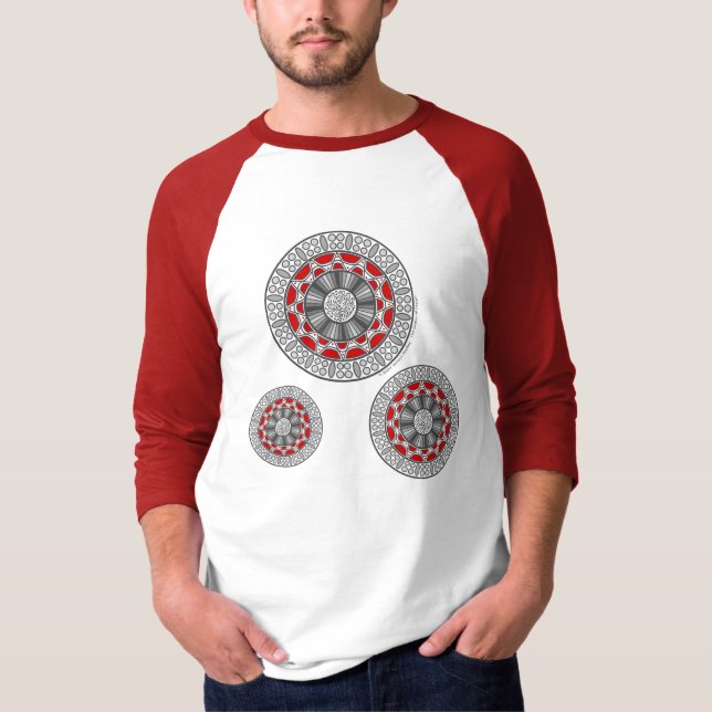 Aztec möter Alien Manar Light Shirt Tee Shirt (Framsida)