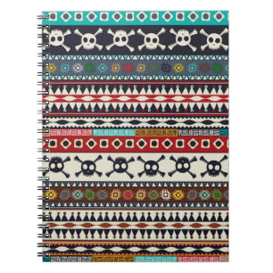 Aztec-motiv, sömlös mönster-design anteckningsbok
