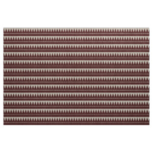 Aztec Mountain - Brown on White Tyg