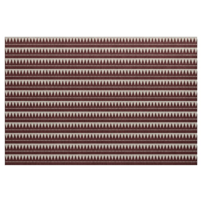 Aztec Mountain - Brown on White Tyg (Yard)