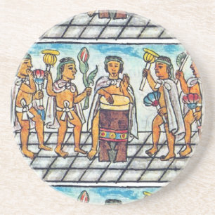 Aztec-musiker enligt bild på 1600-talet underlägg