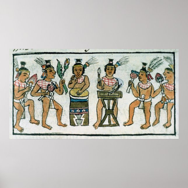 Aztec-musiker från ett konto som tillhör Aztec Poster (Framsidan)