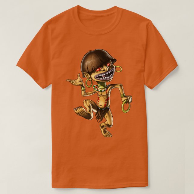 Aztec Mythical Creature Chaneque T Shirt (Design framsida)