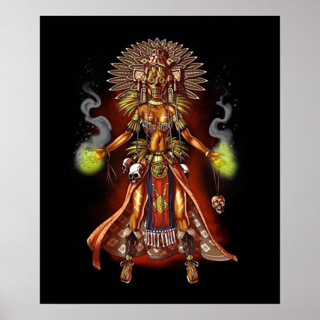 Aztec Mythology God Managua Poster (Framsidan)