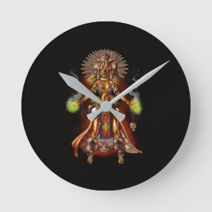 Aztec Mythology God Managua Rund Klocka