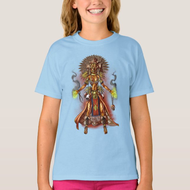 Aztec Mythology God Managua T Shirt (Framsida)