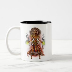 Aztec Mythology God Managua Två-Tonad Mugg