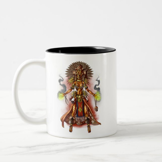 Aztec Mythology God Managua Två-Tonad Mugg (Vänster)