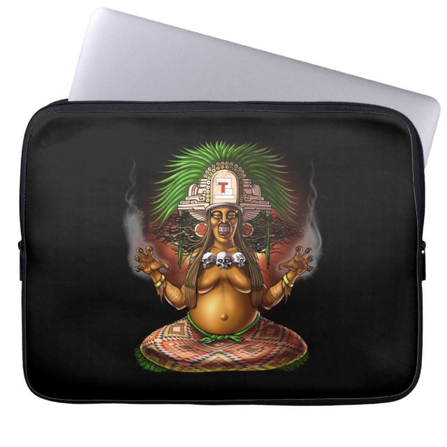 Aztec Mythology Gudom Cihuateteo Laptop Fodral (Framsidan)
