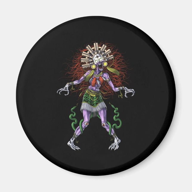 Aztec Mythology Gudom Tzitzimitl Magnet (Framsidan)