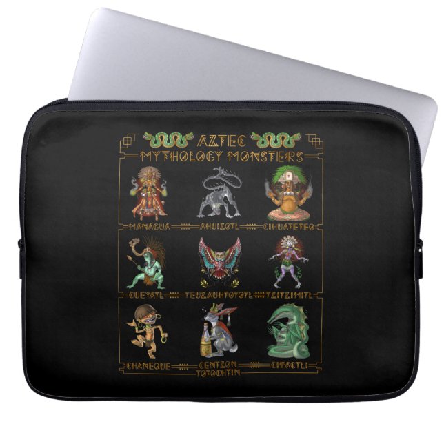 Aztec Mythology Monsters Laptop Fodral (Framsidan)