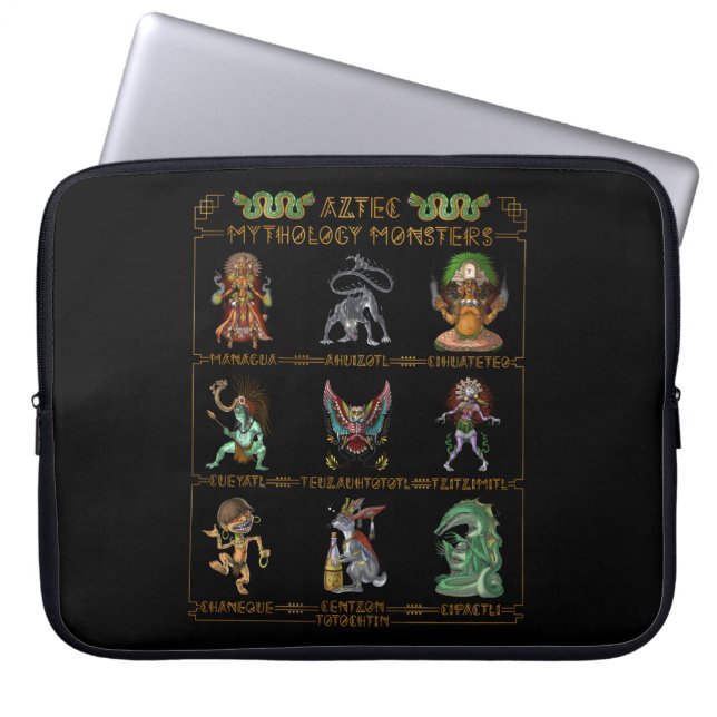 Aztec Mythology Monsters Laptop Fodral (Framsidan)